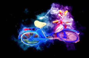 İnsanlar için bisiklet, illüstrasyon sanatı, çizim, çizim