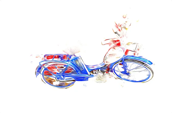 Bicicletta Persone Illustrazione Arte Disegno Schizzo — Foto Stock