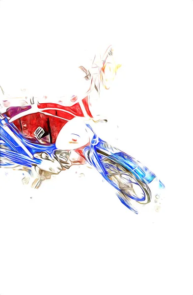 人のための自転車 イラストアート ドローイング スケッチ — ストック写真