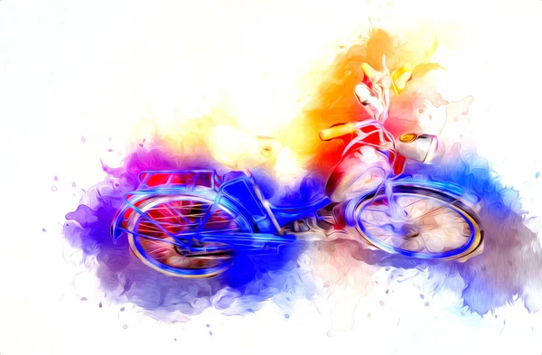 Bicycle People Illustration Art Drawing Sketch — Stock Photo, Image