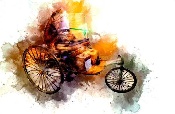 Bicicleta Para Pessoas Ilustração Arte Desenho Esboço — Fotografia de Stock