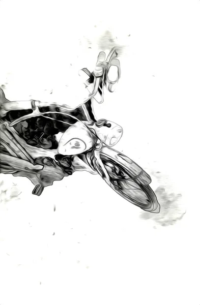 Fahrrad Für Menschen Illustrationskunst Zeichnung Skizze — Stockfoto