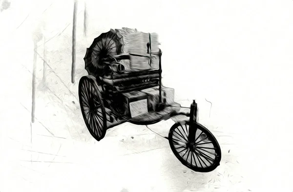 Biciclete Pentru Oameni Artă Ilustrativă Desen Schiță — Fotografie, imagine de stoc