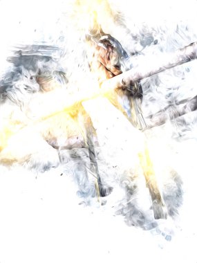 El yapımı eskiz, siyah beyaz, klasik tropikal kuş papağanı ve papağanı.