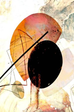 Soyut poster, çağdaş minimalist arka plan modern boho tarzı. Yüzyılın ortası duvar dekoru, sanat baskısı