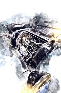 İkinci Dünya Savaşı 'ndan beri izole edilmiş beyaz bir geçmişi olan eski bir askeri motosiklet.