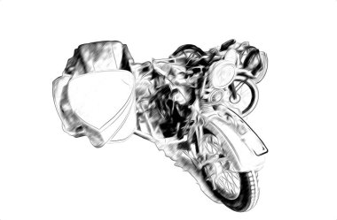 İkinci Dünya Savaşı 'ndan beri izole edilmiş beyaz bir geçmişi olan eski bir askeri motosiklet.