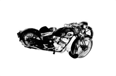 İkinci Dünya Savaşı 'ndan beri izole edilmiş beyaz bir geçmişi olan eski bir askeri motosiklet.