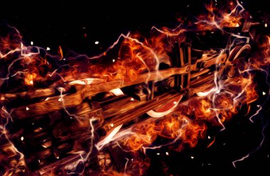 Eski buharlı lokomotif motoru antika