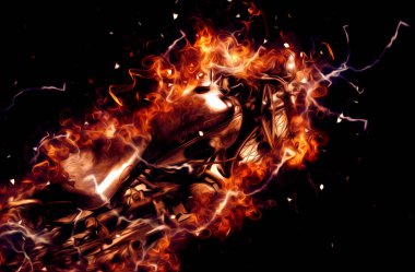 İkinci Dünya Savaşı 'ndan beri izole edilmiş beyaz bir geçmişi olan eski bir askeri motosiklet.