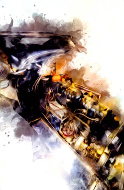 İkinci Dünya Savaşı 'ndan beri izole edilmiş beyaz bir geçmişi olan eski bir askeri motosiklet.