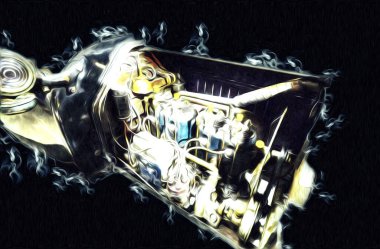 İkinci Dünya Savaşı 'ndan beri izole edilmiş beyaz bir geçmişi olan eski bir askeri motosiklet.