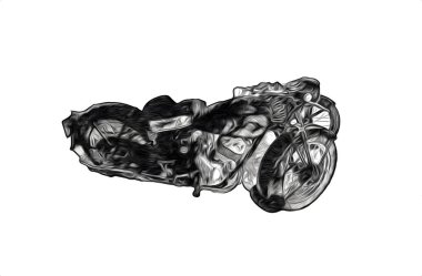 İkinci Dünya Savaşı 'ndan beri izole edilmiş beyaz bir geçmişi olan eski bir askeri motosiklet.