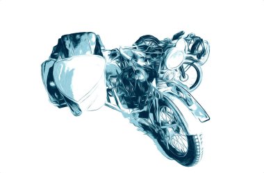 İkinci Dünya Savaşı 'ndan beri izole edilmiş beyaz bir geçmişi olan eski bir askeri motosiklet.