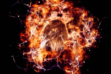 Beyaz arka planda korkunç tarantula örümceği, çizim, soluk soluğa