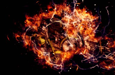 Motosiklet görüntüleme rengi izole edilmiş sanat antika retro