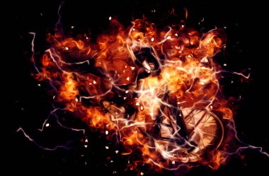 Motosiklet görüntüleme rengi izole edilmiş sanat antika retro