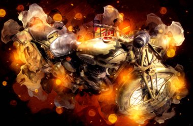 İkinci Dünya Savaşı 'ndan beri izole edilmiş beyaz bir geçmişi olan eski bir askeri motosiklet.