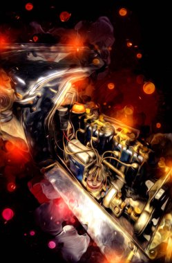 İkinci Dünya Savaşı 'ndan beri izole edilmiş beyaz bir geçmişi olan eski bir askeri motosiklet.