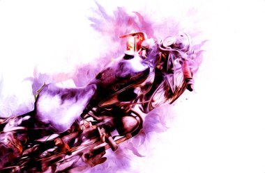 İkinci Dünya Savaşı 'ndan beri izole edilmiş beyaz bir geçmişi olan eski bir askeri motosiklet.