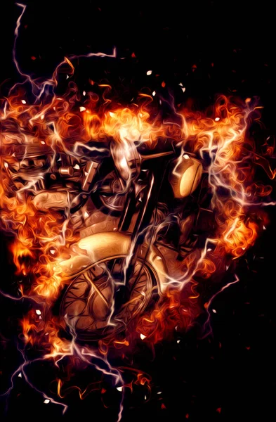 Motosiklet görüntüleme rengi izole edilmiş sanat antika retro