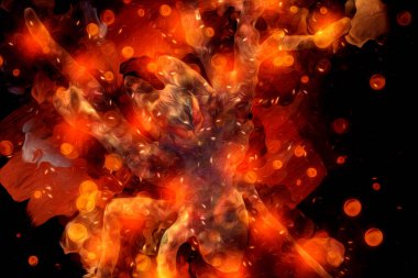 Beyaz arka planda korkunç tarantula örümceği, çizim, soluk soluğa