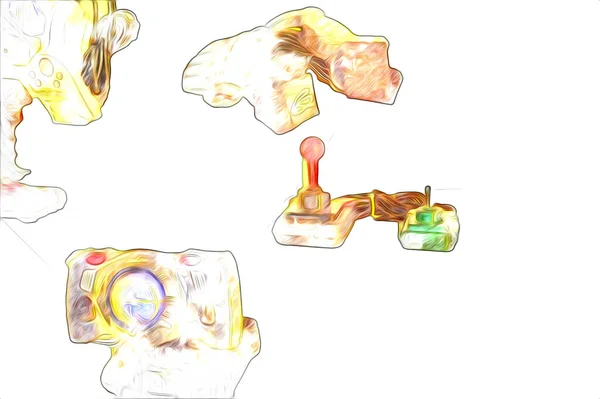 배경에 비디오 조이스틱 게임패드 — 스톡 사진