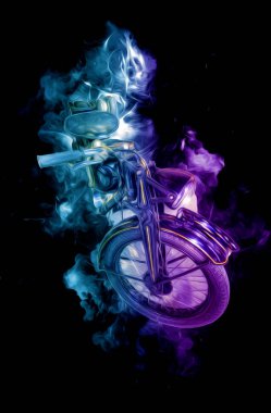Motosiklet görüntüleme rengi izole edilmiş sanat antika retro