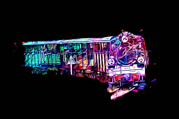 古い蒸気機関車のレトロヴィンテージ — ストック写真