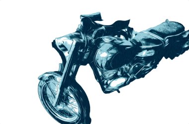 Motosiklet görüntüleme rengi izole edilmiş sanat antika retro