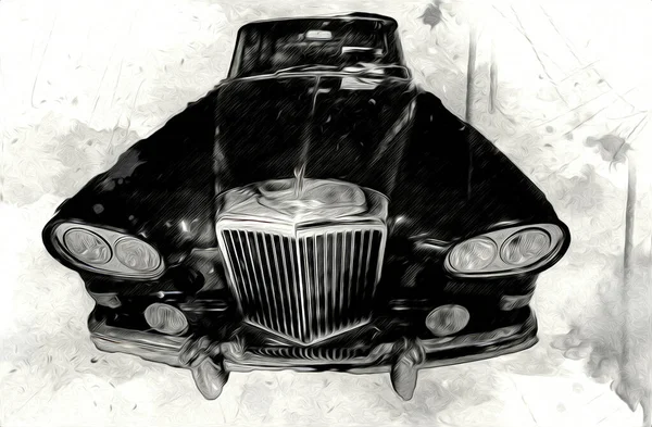 Винтажный Ретро Классический Старый Автомобиль — стоковое фото