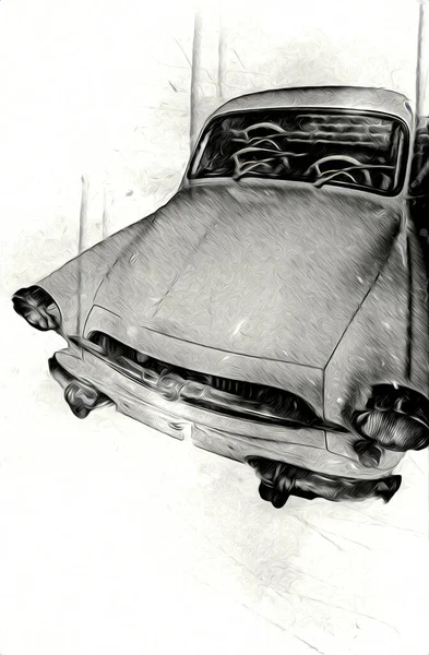 Vintage Retro Classic Old Car Illustrazione — Foto Stock