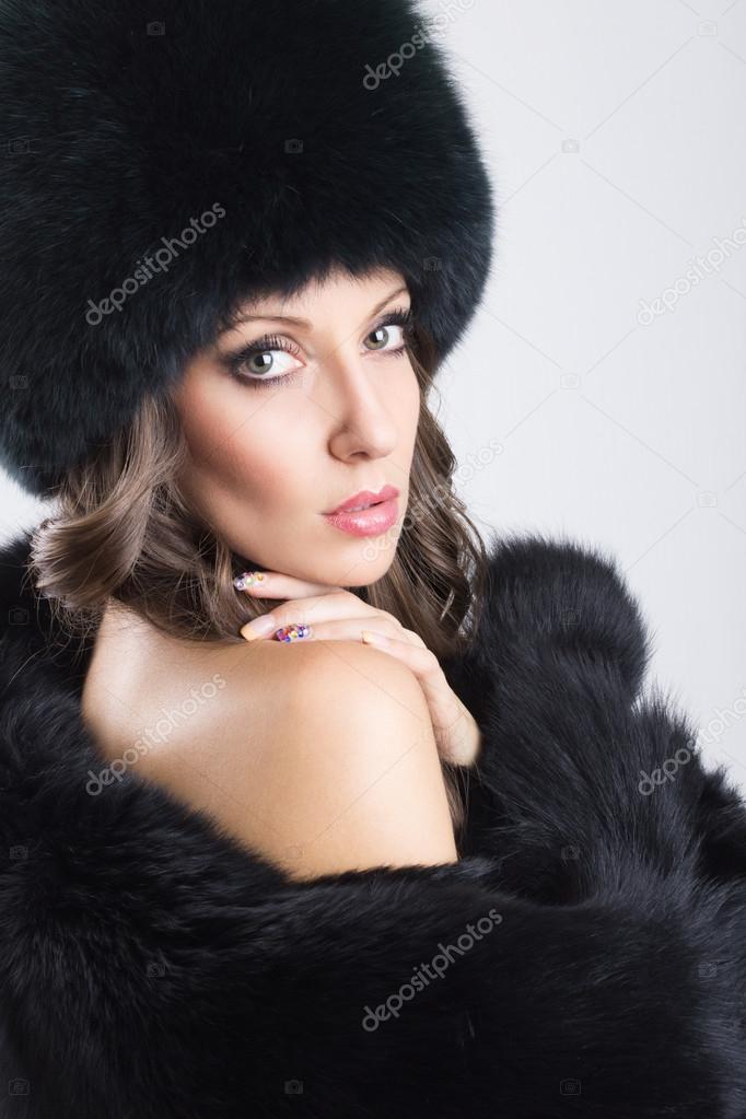 glamorous fur coat