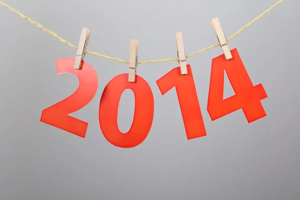 Number 2014 New Year decoration — Stock Photo, Image