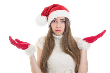 karışık genç Noel Baba kız