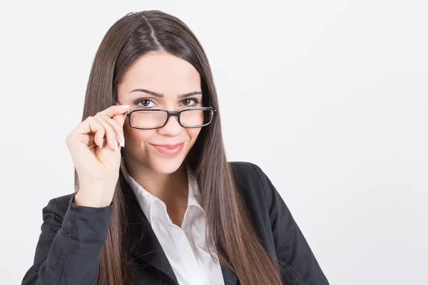 Atraktivní podnikatelka nošení brýlí — Stock fotografie