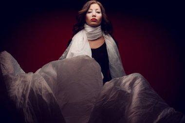 güzel esmer ile sanatsal makyaj ve bir Vip arty portresi