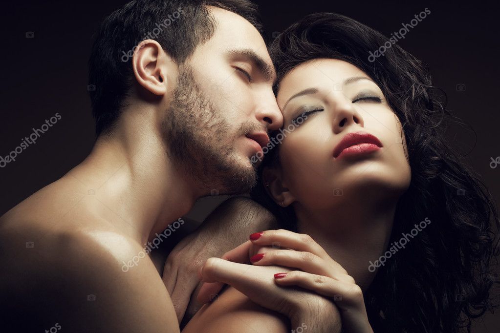 Emotive portrait of two lovers picture