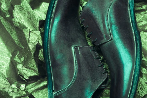 Concept élégant de la mode des chaussures. Mode en cuir marron pour hommes sho — Photo