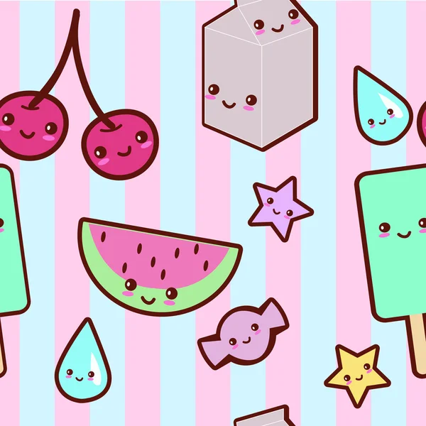 Patrón de Kawaii — Archivo Imágenes Vectoriales