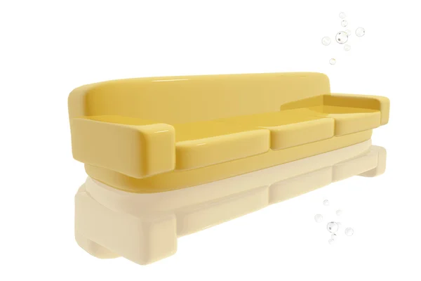 Sofá amarillo moderno — Foto de Stock