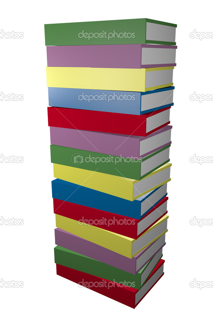 Tower of reading books