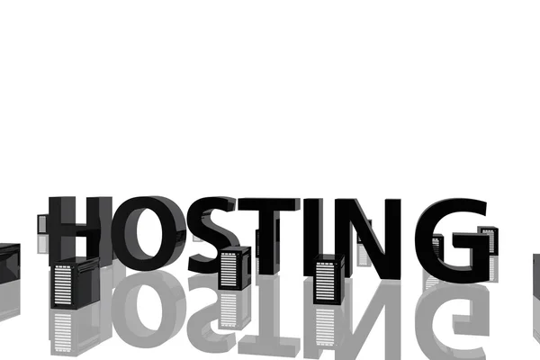 Symbol Hosting und Computer Server — Stockfoto