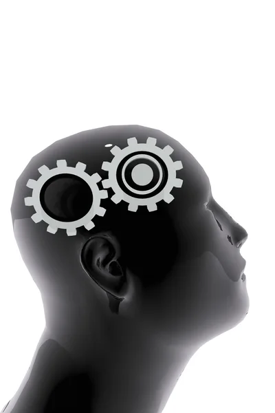 insan kafası ve dişli akıl kavramı