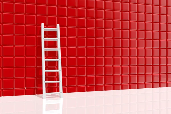 Ladder leaning against a wall — Stock Photo, Image