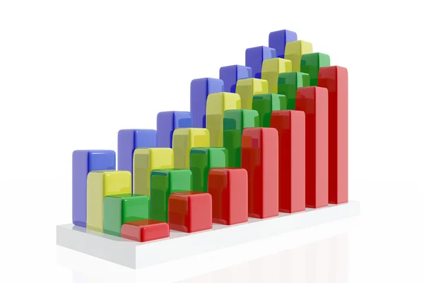 Business performance graphics overlay — Stock Photo, Image