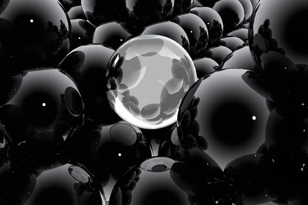 Composition abstraite avec boules et bulles — Photo
