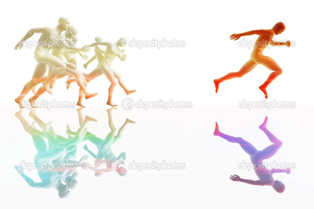 Person winning the race