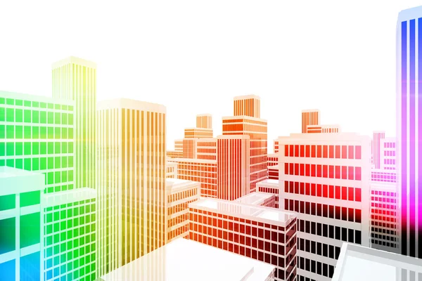 Şehir binalar ve gökdelenler görünümü