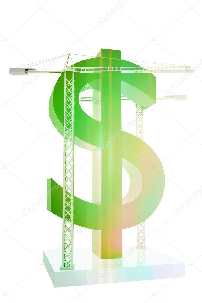 Dollar icon in construction